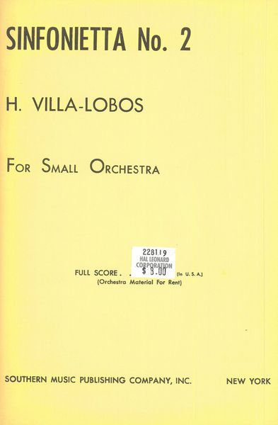 Sinfonietta No. 2 : For Chamber Orchestra.