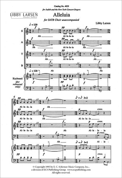 Alleluia : For SATB Choir Unaccompanied.