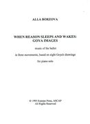 When Reason Sleeps and Wakes - Goya Images : For Piano Solo.