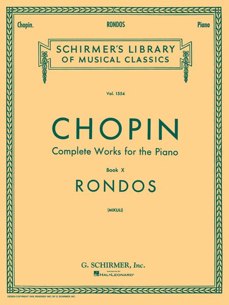 Rondos : For Piano / Ed. by Mikuli.