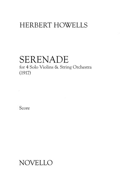 Serenade : For 4 Solo Violins and String Orchestra (1917).