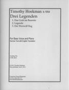 Drei Legenden : For Bass Voice and Piano.