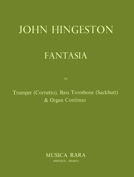 Fantasia : For Trumpet, Trombone and Basso Continuo / edited by Robert P. Block.