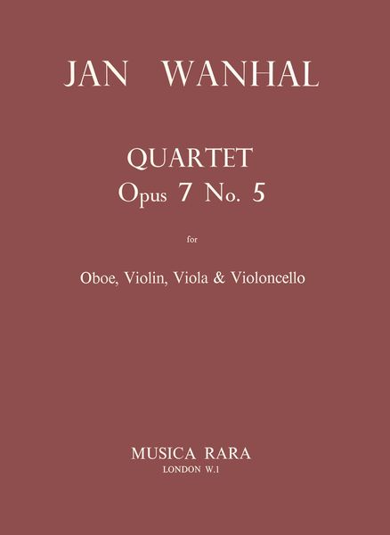 Quartet, Op. 7 No. 5 : For Oboe (Flute), Violin, Viola and Violoncello / edited by Denis M. Mulgan.