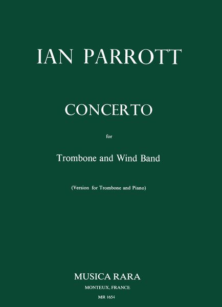 Concerto : For Trombone and Piano.