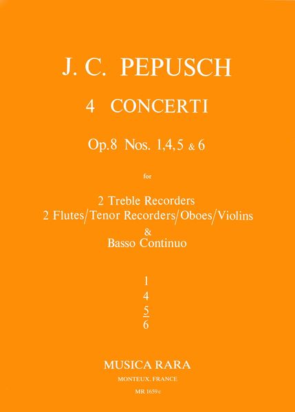 Concerto, Op. 8 No. 5 : For Two Recorders, Two Flutes and Continuo.