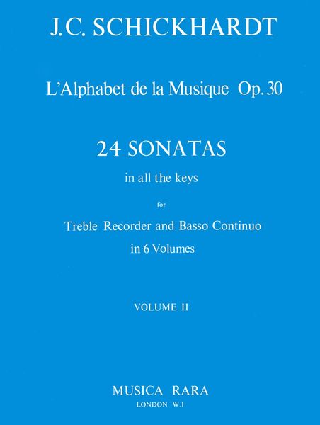 Alphabet - Sonatas, Op. 30 Nos. 5-8 : For Recorder and Basso Continuo / edited by Paul J. Everett.