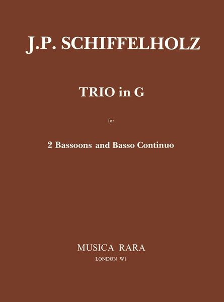 Trio Sonata In G : For 2 Bassoons and Basso Continuo / edited by Robert P. Block and Himie Voxman.