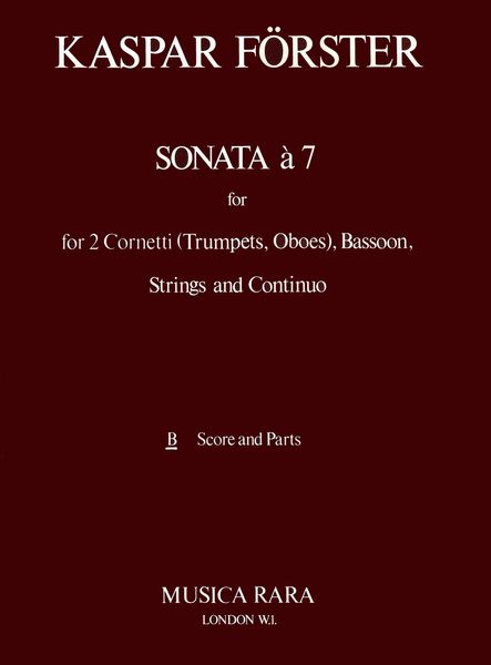 Sonata A 7 : For 2 Trumpets, Bassoon, Strings and Continuo / edited by Robert P. Block.