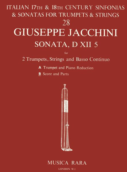 Sonata In D No. XII/5 : For Trumpet, Strings and Continuo / edited by Robert P. Block.