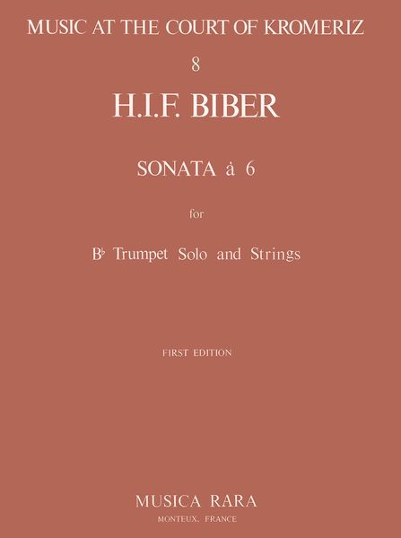 Sonata A 6 In B Flat Major : For Trumpet, Strings and Basso Continuo / edited by Kurt Janetzky.