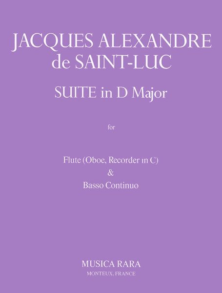 Suite In D : For Recorder (Flute, Oboe) and Basso Continuo / edited by Daniel Fournier.