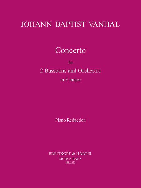 Concerto In F : For 2 Bassoons and Piano / edited by Robert P. Block and Ric Hervig.