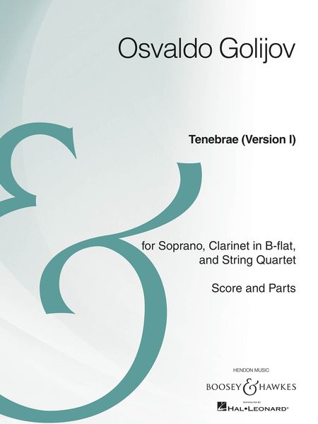 Tenebrae : For Soprano, Clarinet and String Quartet (2002).