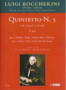 Quintetto N. 5 : For 2 Violins, Viola, Cello and Guitar / Ed. Fulvia Morabito and Andrea Schiavano.