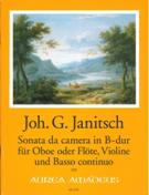 Sonata Da Camera In B-Dur : Für Oboe Oder Flöte, Violine und Basso Continuo / Ed. Bernhard Päuler.