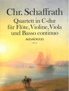 Quartett In C-Dur : Für Flöte, Violine, Viola und Basso Continuo / Ed. Yvonne Morgan,