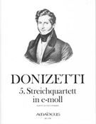 5. Streichquartett In E-Moll / edited by Bernhard Päuler.