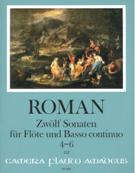 Zwölf Sonaten : Für Flöte und Basso Continuo - Band II, Sonaten 4-6 / Ed. Harry Joelson.