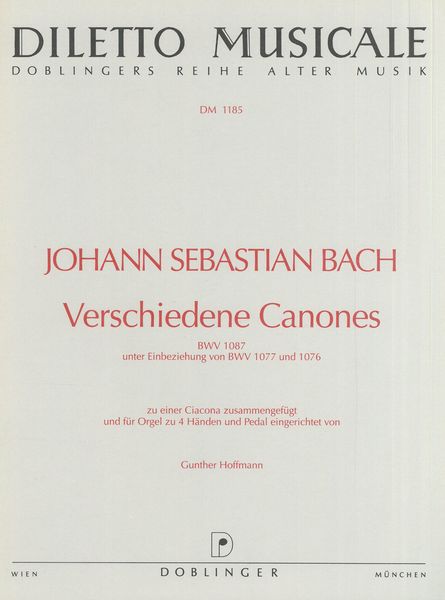Verschiedene Canones BWV 1087 Unter Einbeziehung Von BWV 1077 und 1076.
