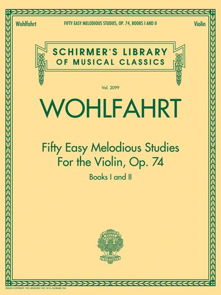 Fifty Easy Melodious Studies For The Violin, Op. 74, Books I and II.