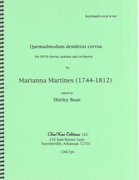 Quemadmodum Desiderat Cervus : For SATB Chorus, Soloists and Orchestra / edited by Shirley Bean.