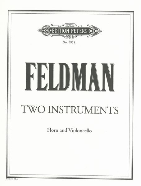 Two Instruments : For Cello and Horn (1958).
