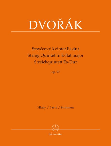 String Quintet In E Flat Major, Op. 97 / edited by Frantisek Bartos.