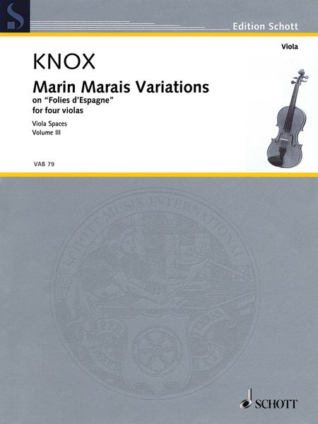 Marin Marais Variations On Folies d'Espagne : For Four Violas - Viola Spaces, Vol. 3.