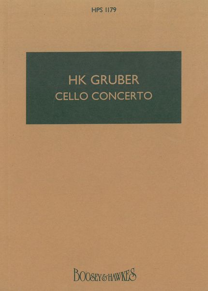 Cello Concerto (1989) : For Cello and Ensemble (Or Small Orchestra).