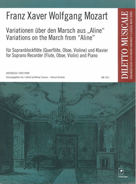 Variationen Über Den Marsch Aus Aline : Für Sopranblockflöte und Klavier.