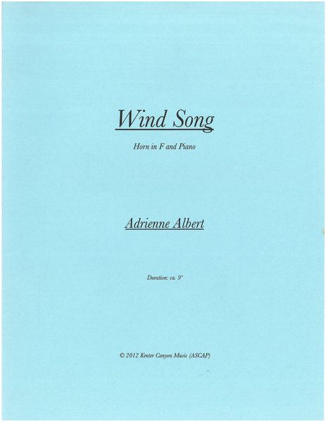 Wind Song : For Horn In F and Piano (2009,2012).