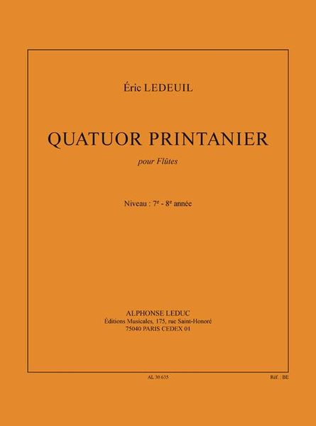 Quatuor Printanier : Pour Flutes (1986, Rev. 2008).