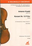 Konzert Nr. 13 F-Dur, RV 410 : Für Violoncello Solo, 2 Violinen, Viola und B. C. - Piano reduction.