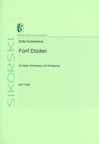 5 Etudes : For Harp, Double Bass and Percussion (1965).