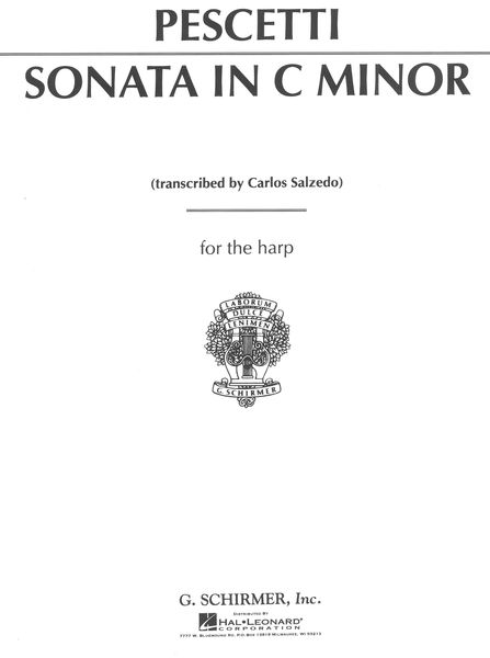 Sonata In C Minor : trans. For Harp.