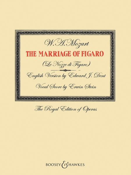 Marriage Of Figaro / Vocal Score by Erwin Stein.