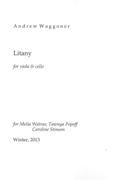 Litany : For Viola and Cello (2013).