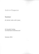 Summer : For Clarinet, Violin, Cello and Piano (2012).