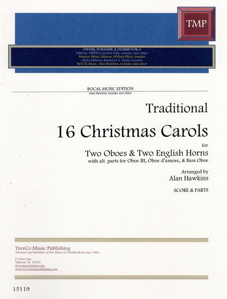 16 Christmas Carols : For 2 Oboes and 2 English Horns.