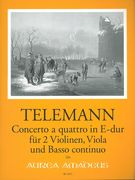 Concerto A Quattro In E-Dur, TWV 43:E2 : Für 2 Violinen, Viola & Basso Continuo / Ed. Harry Joelson.