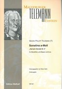 Sonatina A-Moll (Harrach-Sonate Nr. 2) : Für Blockflöte und Basso Continuo / edited by Brian Clark.
