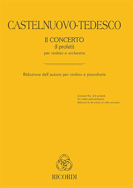 Concerto N. 2 (I Profeti) : Per Violino E Orchestra / Piano reduction by The Composer.