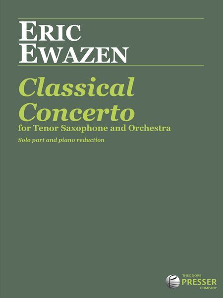 Classical Concerto : For Tenor Saxophone and Orchestra (1991-92) - Piano reduction.