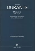 Missa In C, BWV Anh. 26 : arranged by Johann Sebastian Bach / edited by Frieder Rampp.