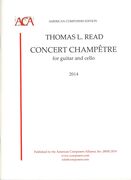 Concert Champetre : For Guitar and Violoncello (2014).