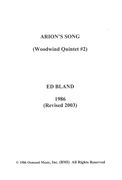 Arion's Song (Woodwind Quintet #2) (1986, Rev. 2003).