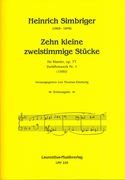 Zehn Kleine Zweistimmige Stücke, Op. 77 : Für Klavier (1950) / edited by Thomas Emmerig.