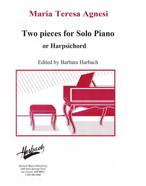 Two Pieces For Solo Piano Or Harpsichord / edited by Barbara Harbach [Download].