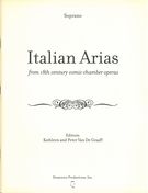 Italian Arias From 18th Century Comic Chamber Operas : For Soprano.